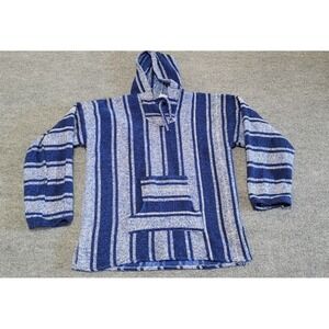 Artesanias "La Malinche" Capucha Baja Hoodie Surfer Mexican Drug Rug Pullover XL